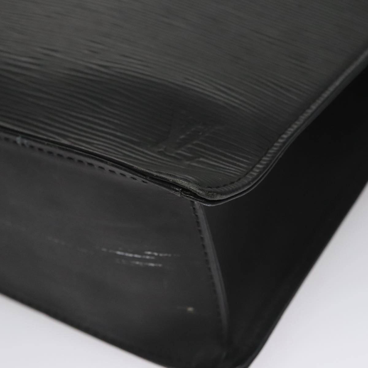 LOUIS VUITTON Epi Sac Plat PM Hand Bag Black M58658 LV Auth bs21108