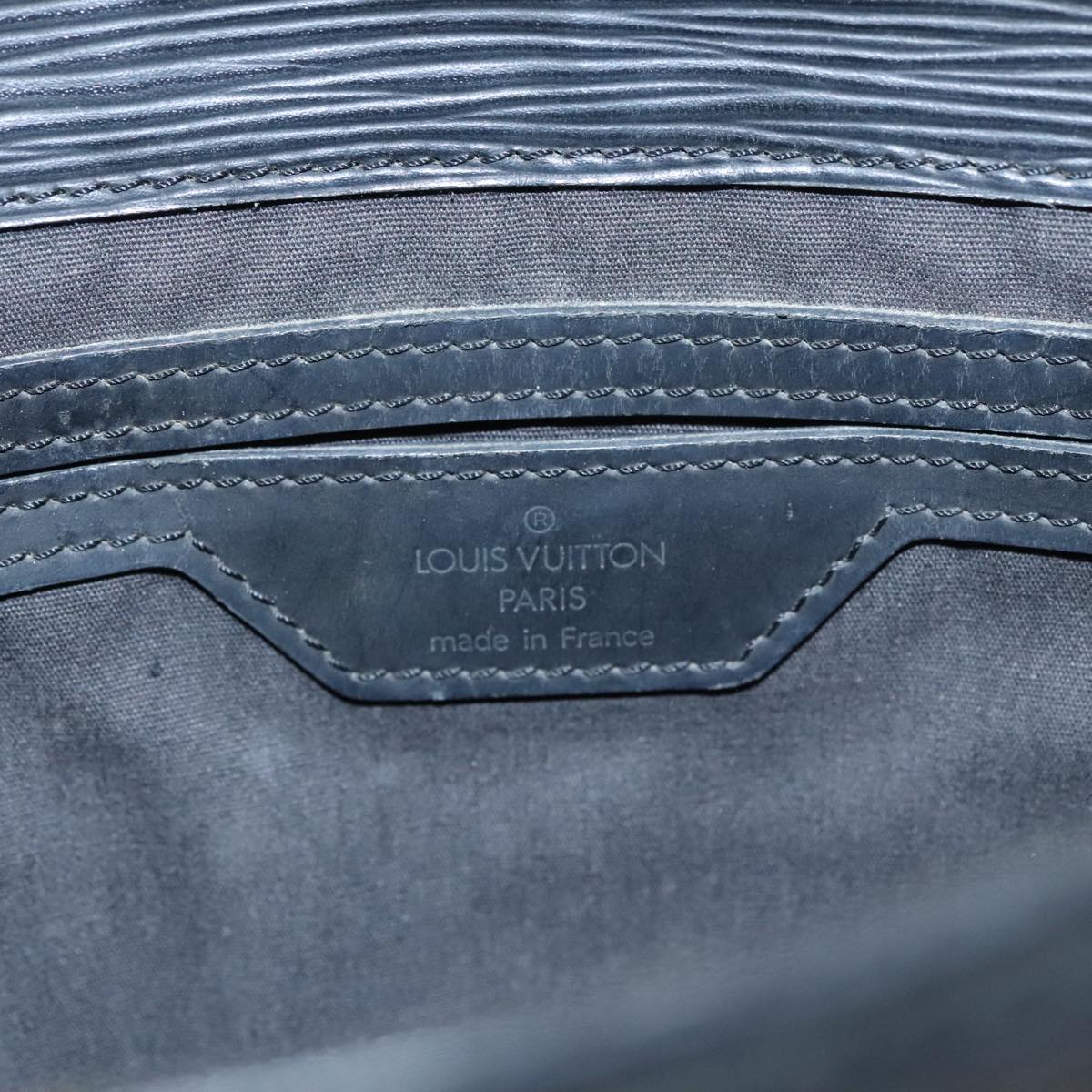 LOUIS VUITTON Epi Sac Plat PM Hand Bag Black M58658 LV Auth bs21108