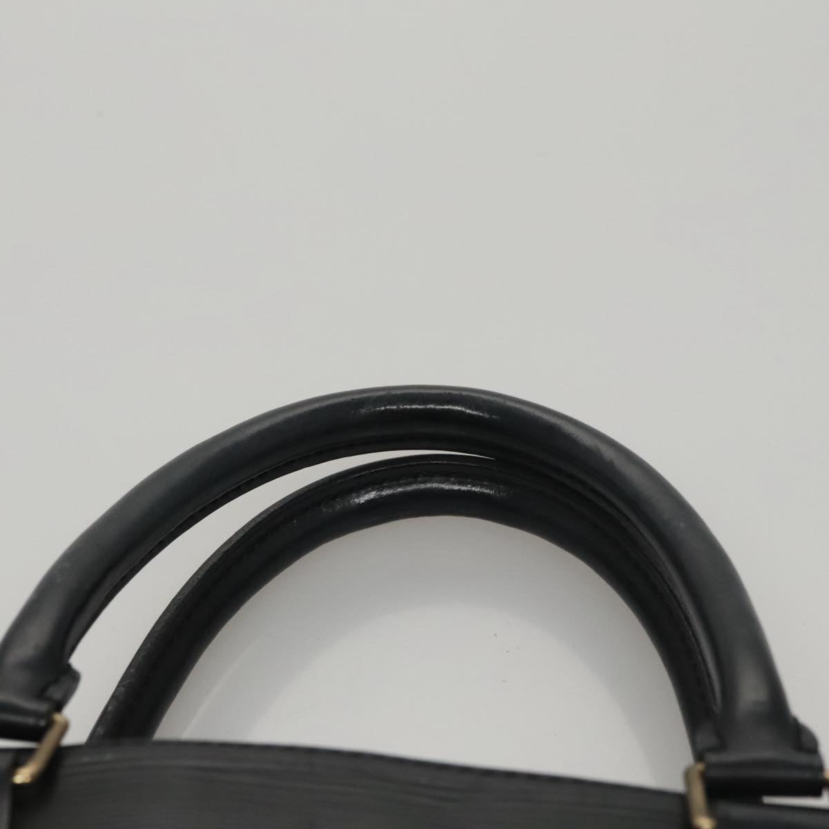LOUIS VUITTON Epi Sac Plat PM Hand Bag Black M58658 LV Auth bs21108