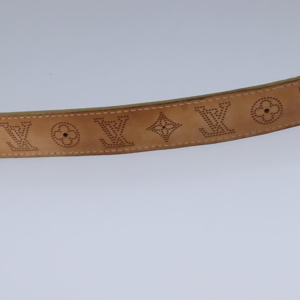 LOUIS VUITTON Monogram Mahina Ceinture Belt 39.8"" Gold M9614W LV Auth bs21109