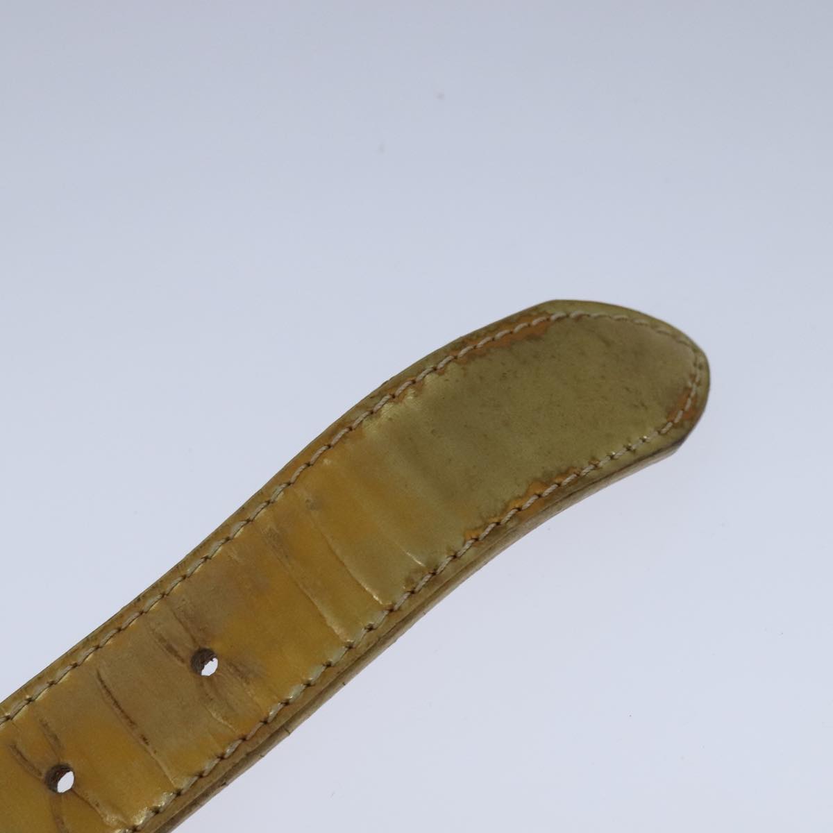 LOUIS VUITTON Monogram Mahina Ceinture Belt 39.8"" Gold M9614W LV Auth bs21109