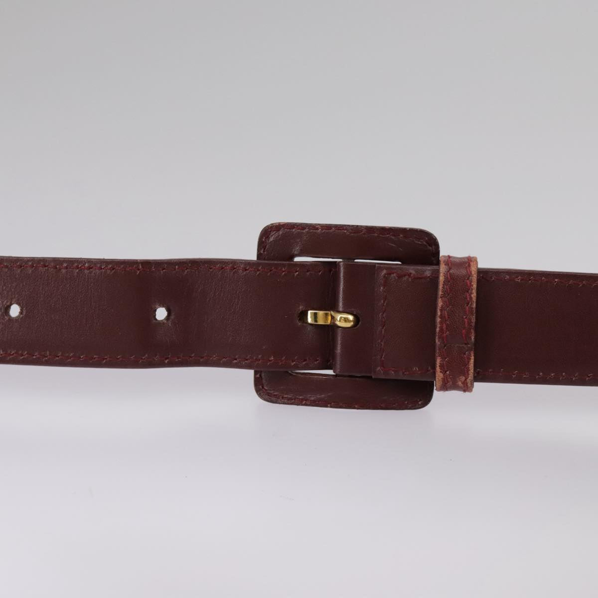 CARTIER Shoulder Bag Leather Red Auth bs21170