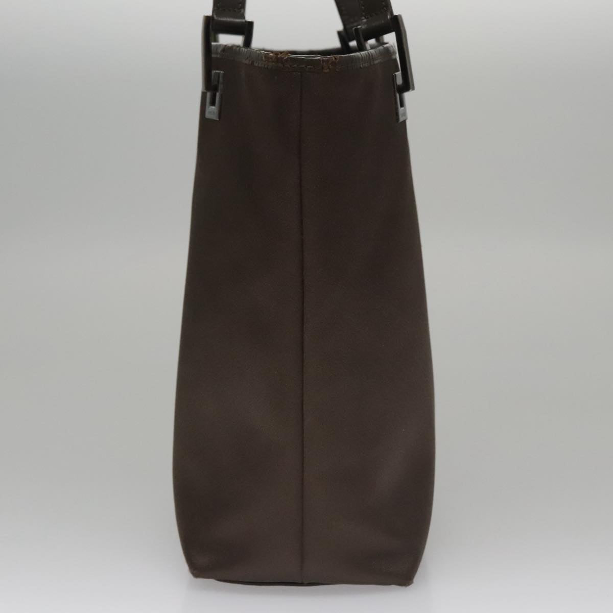 GUCCI Tote Bag Satin Brown 002 1099 Auth bs21178
