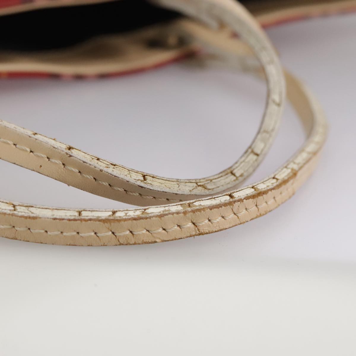 BURBERRY Nova Check Tote Bag Nylon Red Auth bs21181