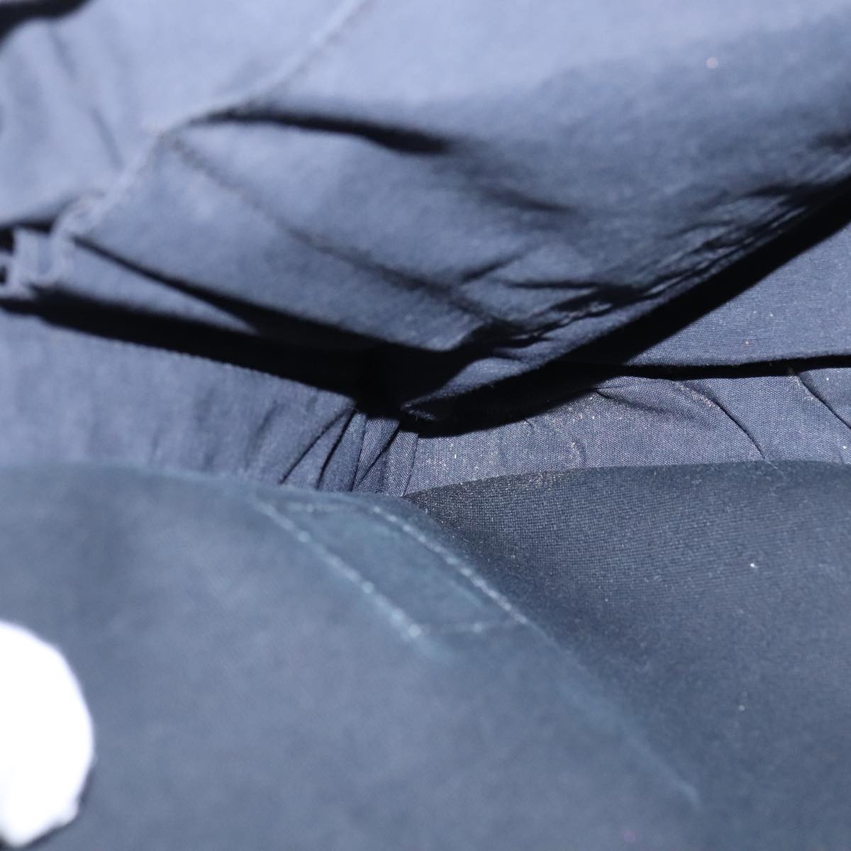 HERMES Buenaventura Shoulder Bag Canvas Black Auth bs21202