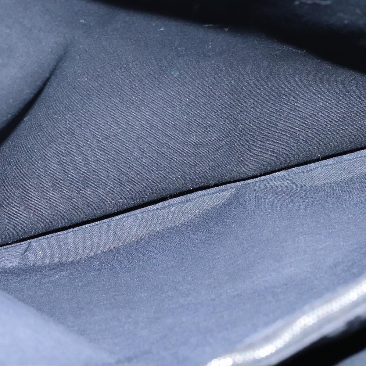 HERMES Buenaventura Shoulder Bag Canvas Black Auth bs21202