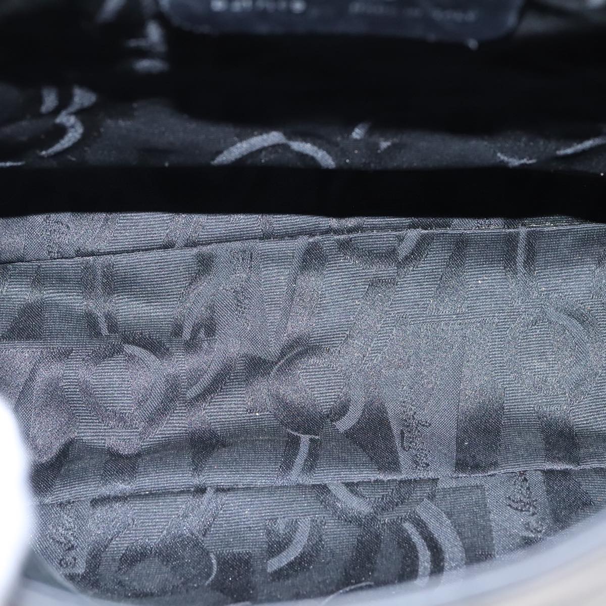 Salvatore Ferragamo Shoulder Bag Patent leather Black Auth bs21286