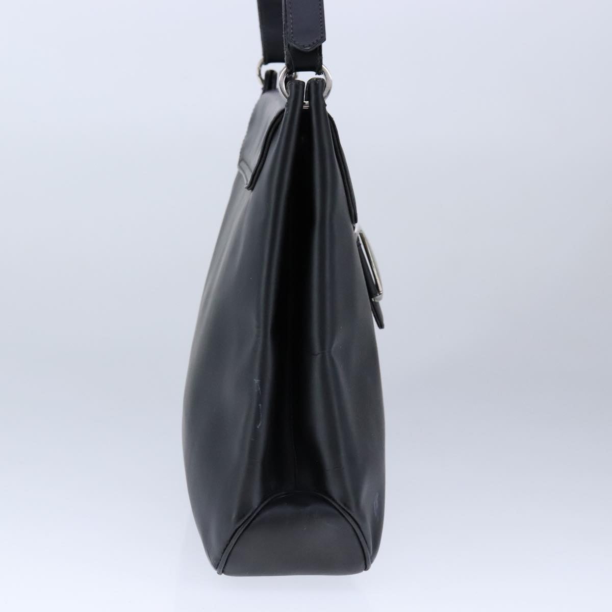 Salvatore Ferragamo Shoulder Bag Patent leather Black Auth bs21286