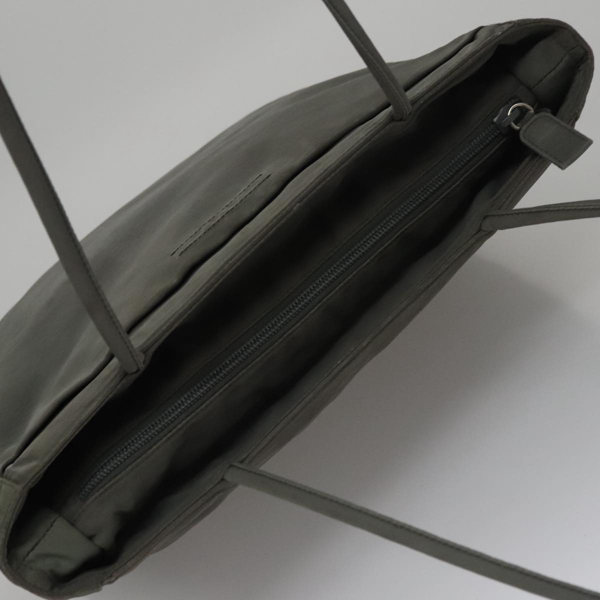 PRADA Tote Bag Nylon Gray Auth bs21296