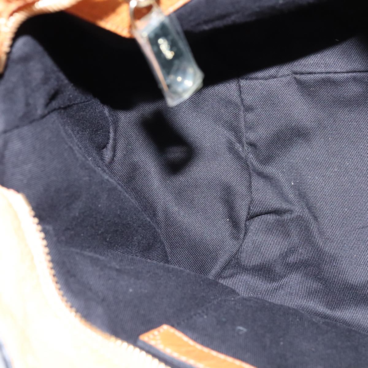 Chloe Etel Hand Bag Leather 2way Brown Gold Auth bs21307