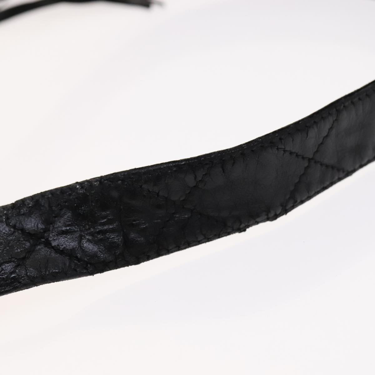 CHANEL Matelasse Shoulder Bag Lamb Skin Gold Black CC Auth bs21318