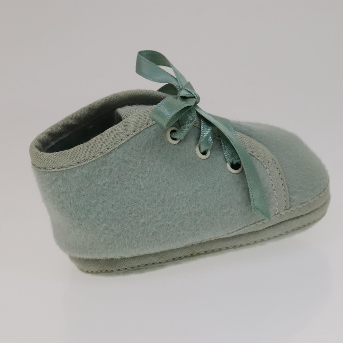 HERMES Baby Shoes Wool Light Blue Auth bs21342