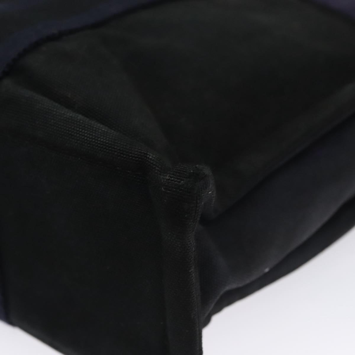 HERMES Fourre Tout PM Tote Bag Canvas Black Navy Auth bs21354