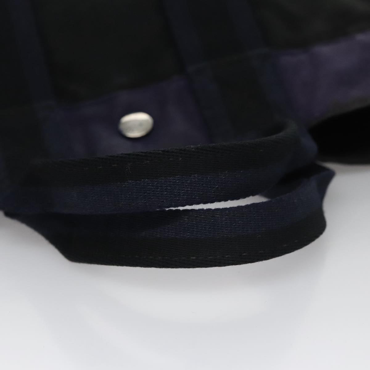 HERMES Fourre Tout PM Tote Bag Canvas Black Navy Auth bs21354