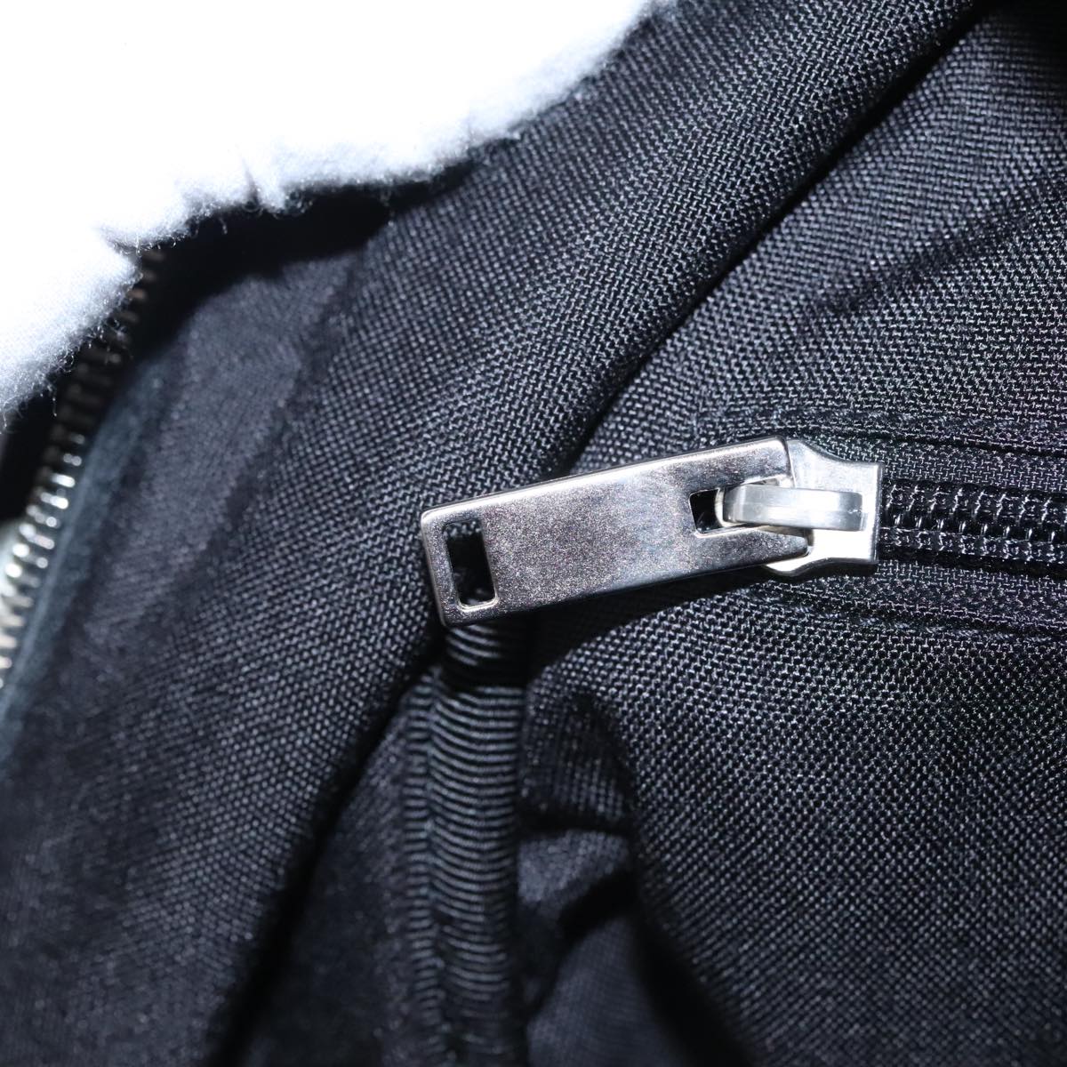 SAINT LAURENT Skull Backpack Canvas Black White Auth bs21358