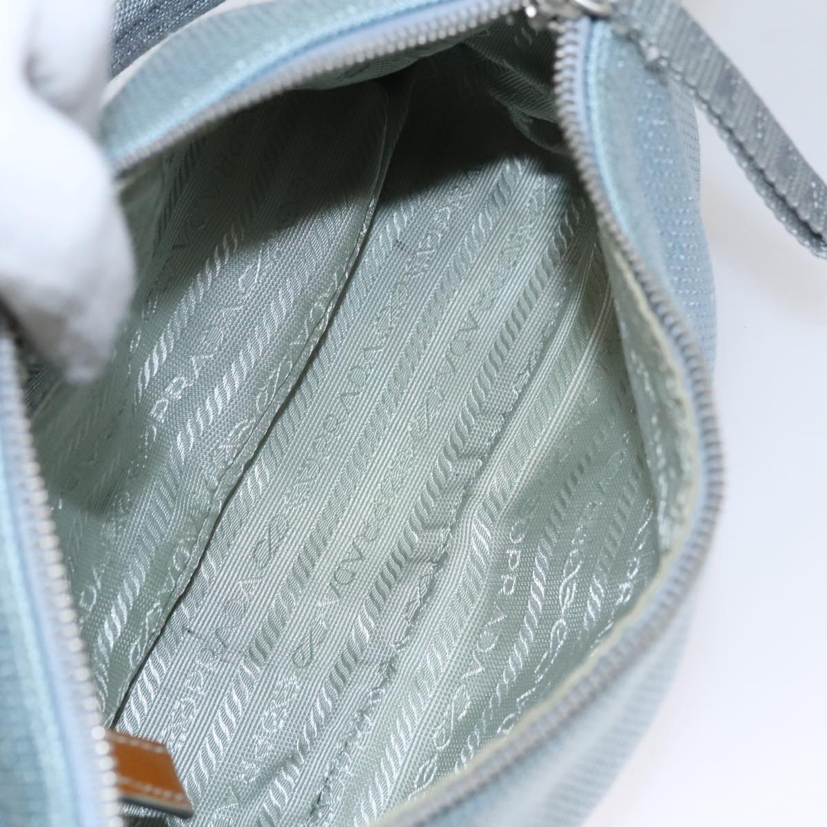 PRADA Sports Shoulder Bag Canvas Blue Auth bs21360