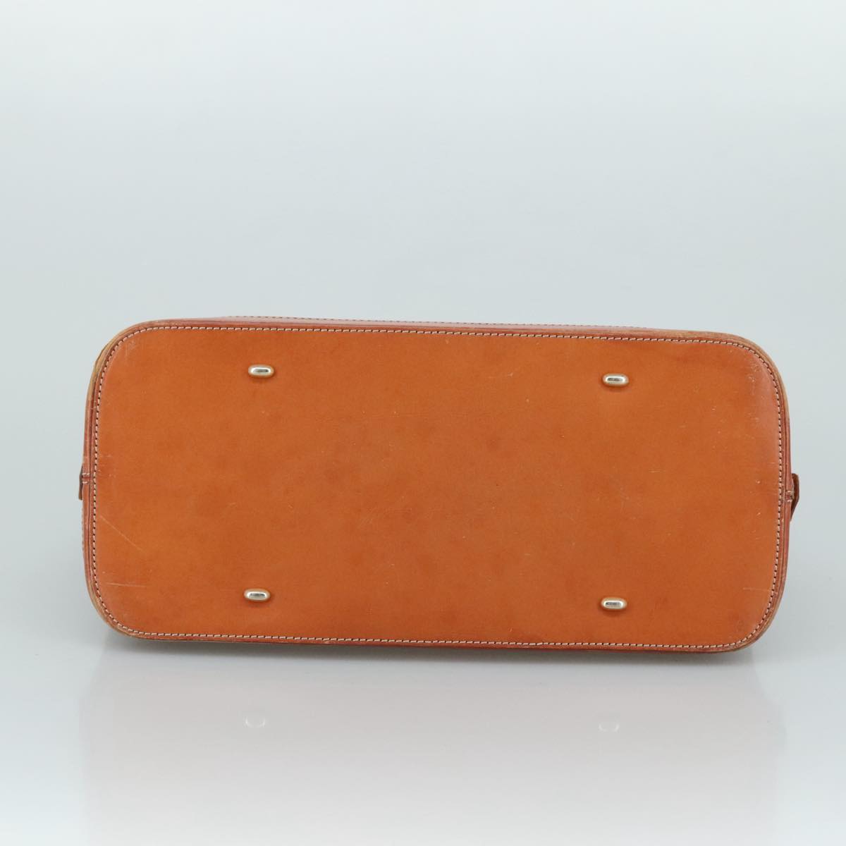 CELINE Macadam Canvas Hand Bag PVC Leather Brown Gold Auth bs21413