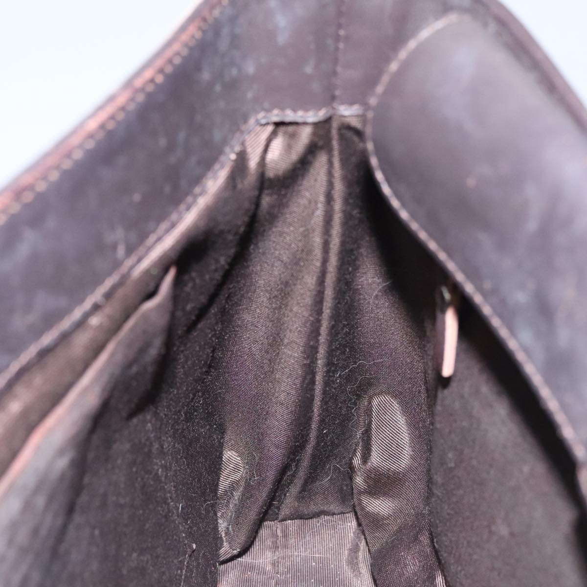 BURBERRY Shoulder Bag Nylon Leather Brown Auth bs21448