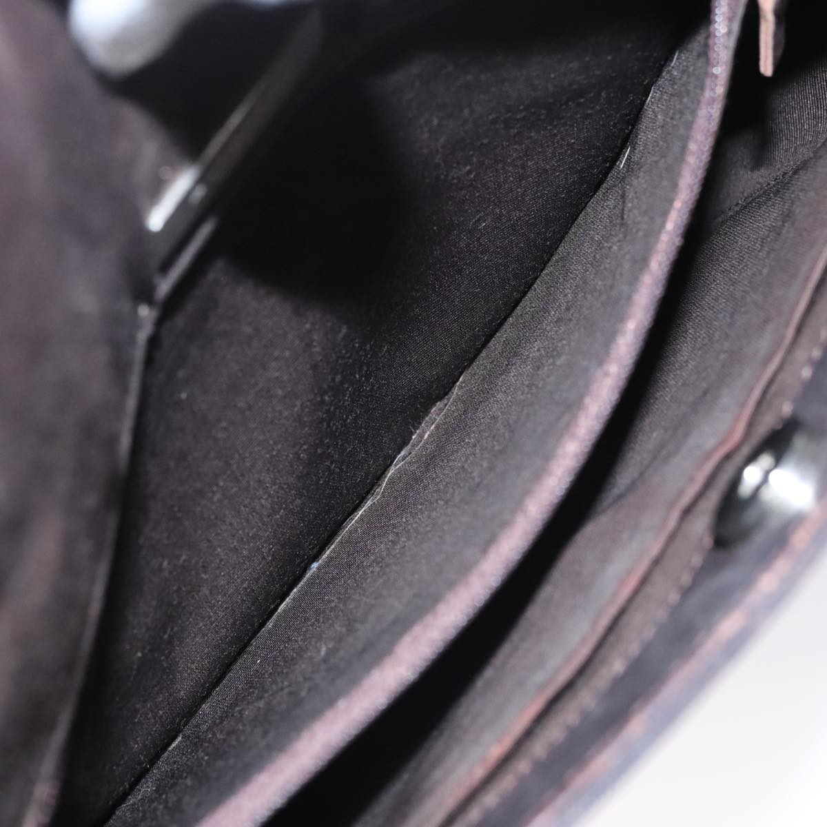 BURBERRY Shoulder Bag Nylon Leather Brown Auth bs21448