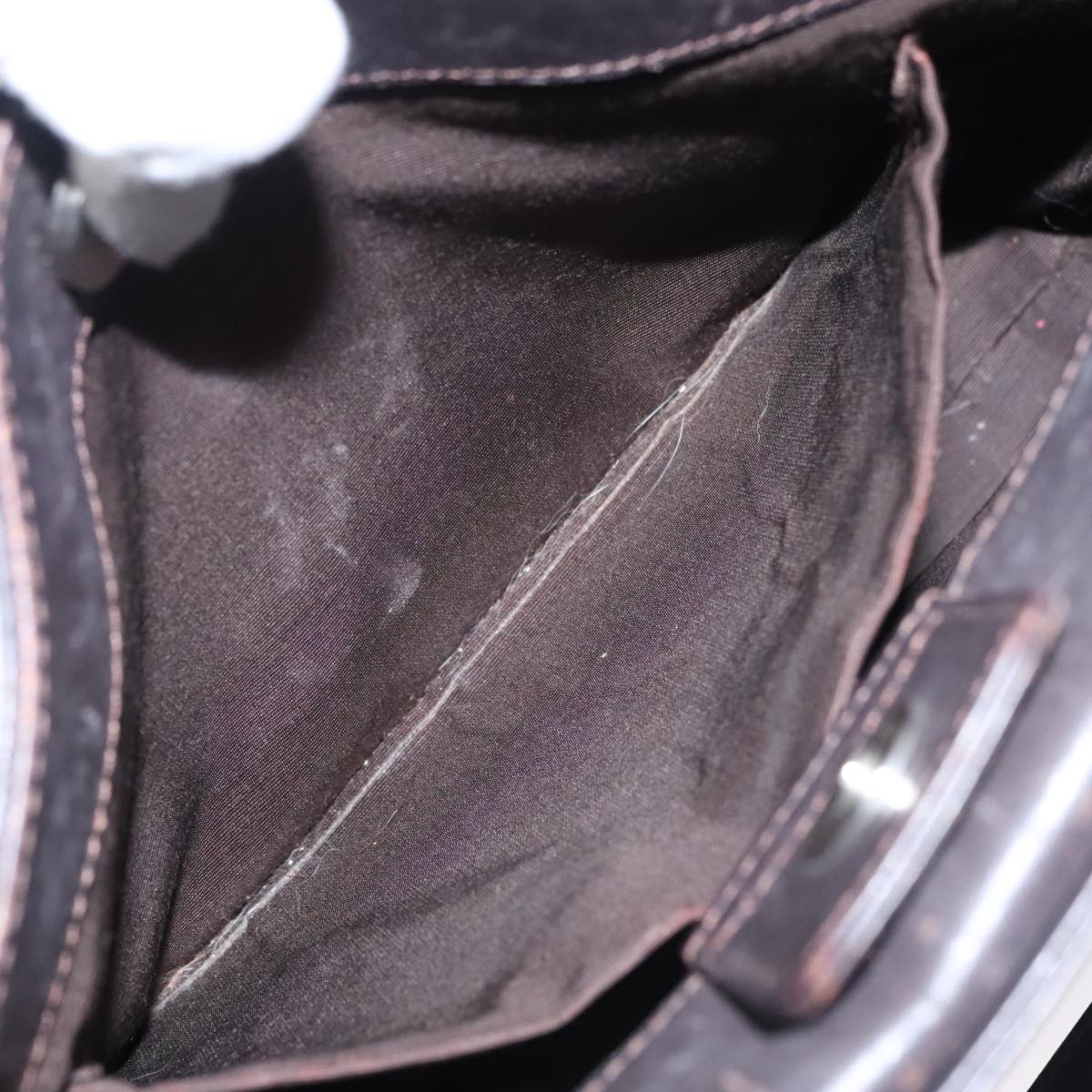 BURBERRY Shoulder Bag Nylon Leather Brown Auth bs21448