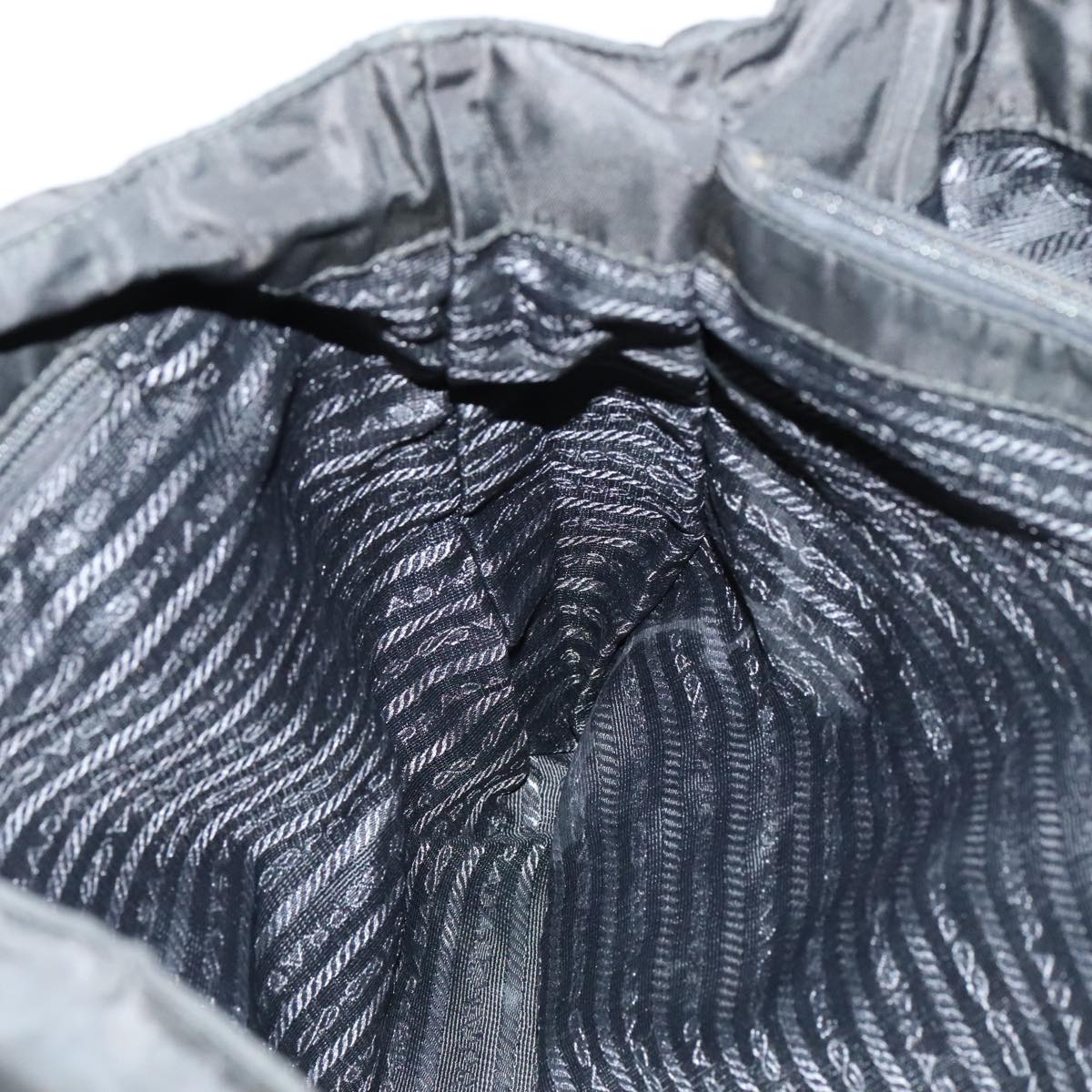 PRADA Tote Bag Nylon Black Auth bs21457