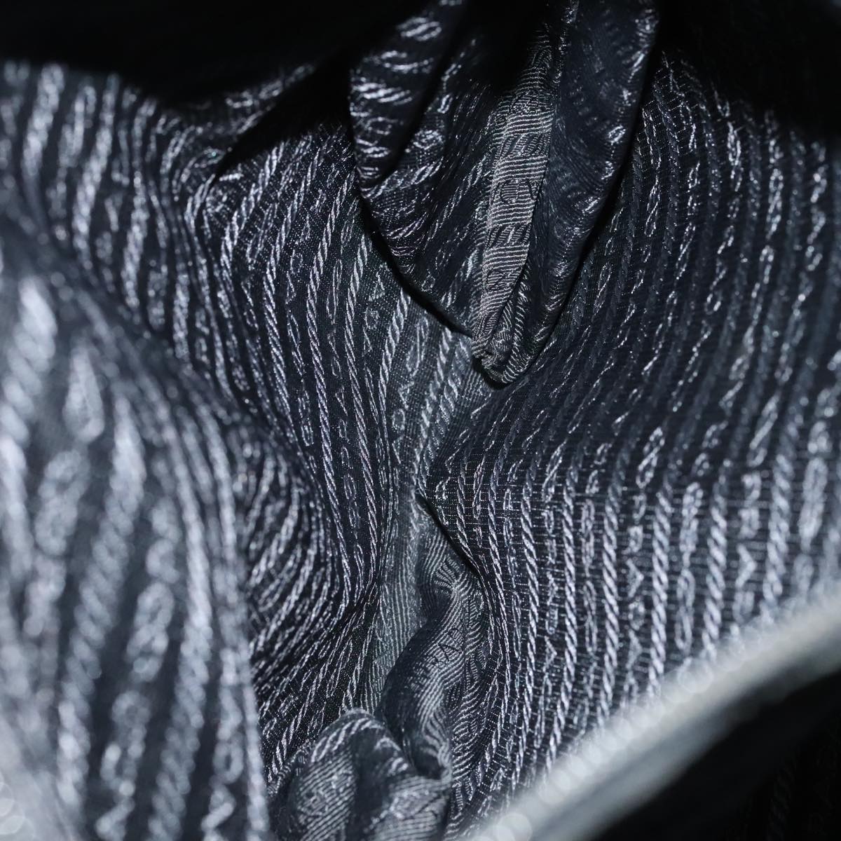 PRADA Tote Bag Nylon Black Auth bs21457