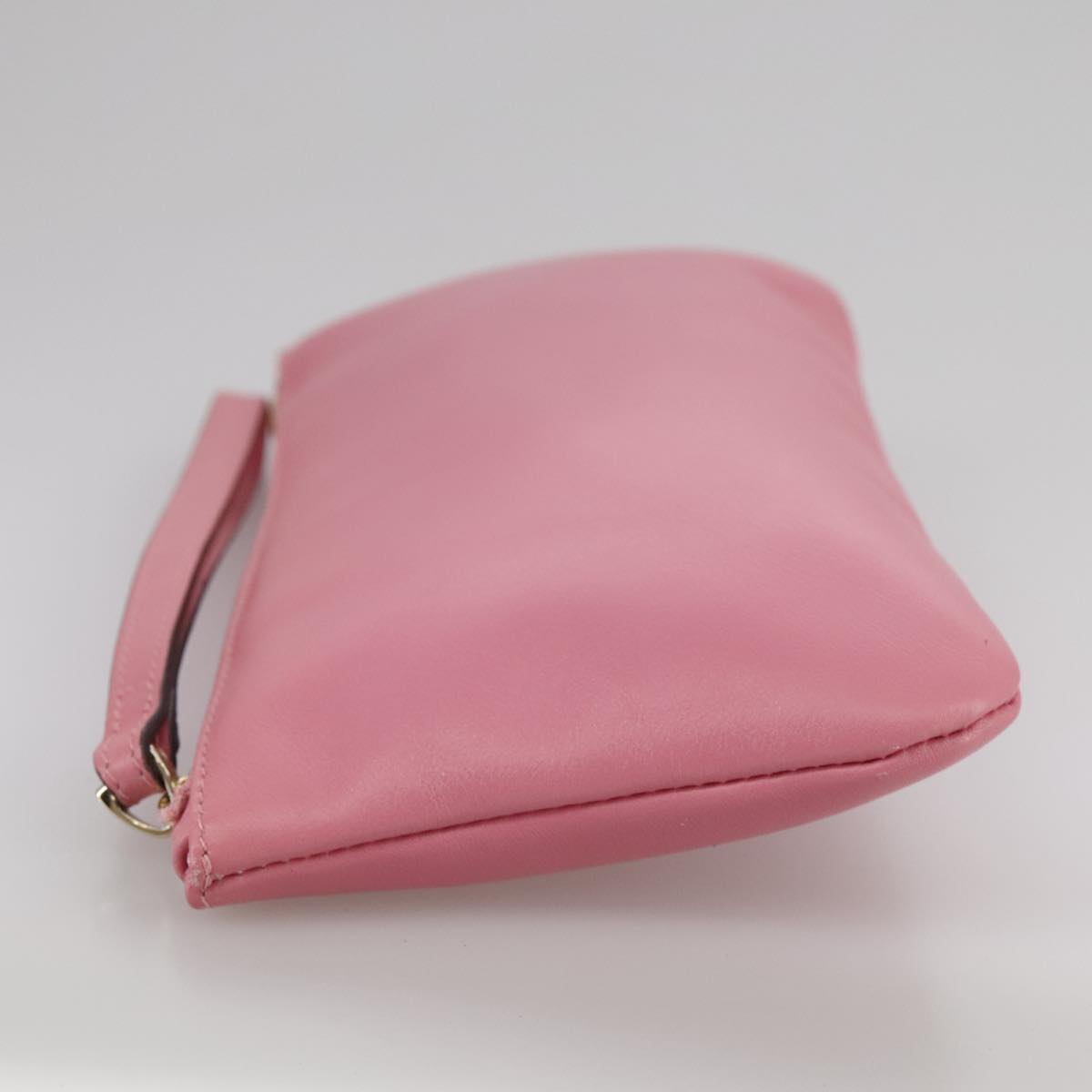 VALENTINO Pouch Leather Pink Auth bs21474