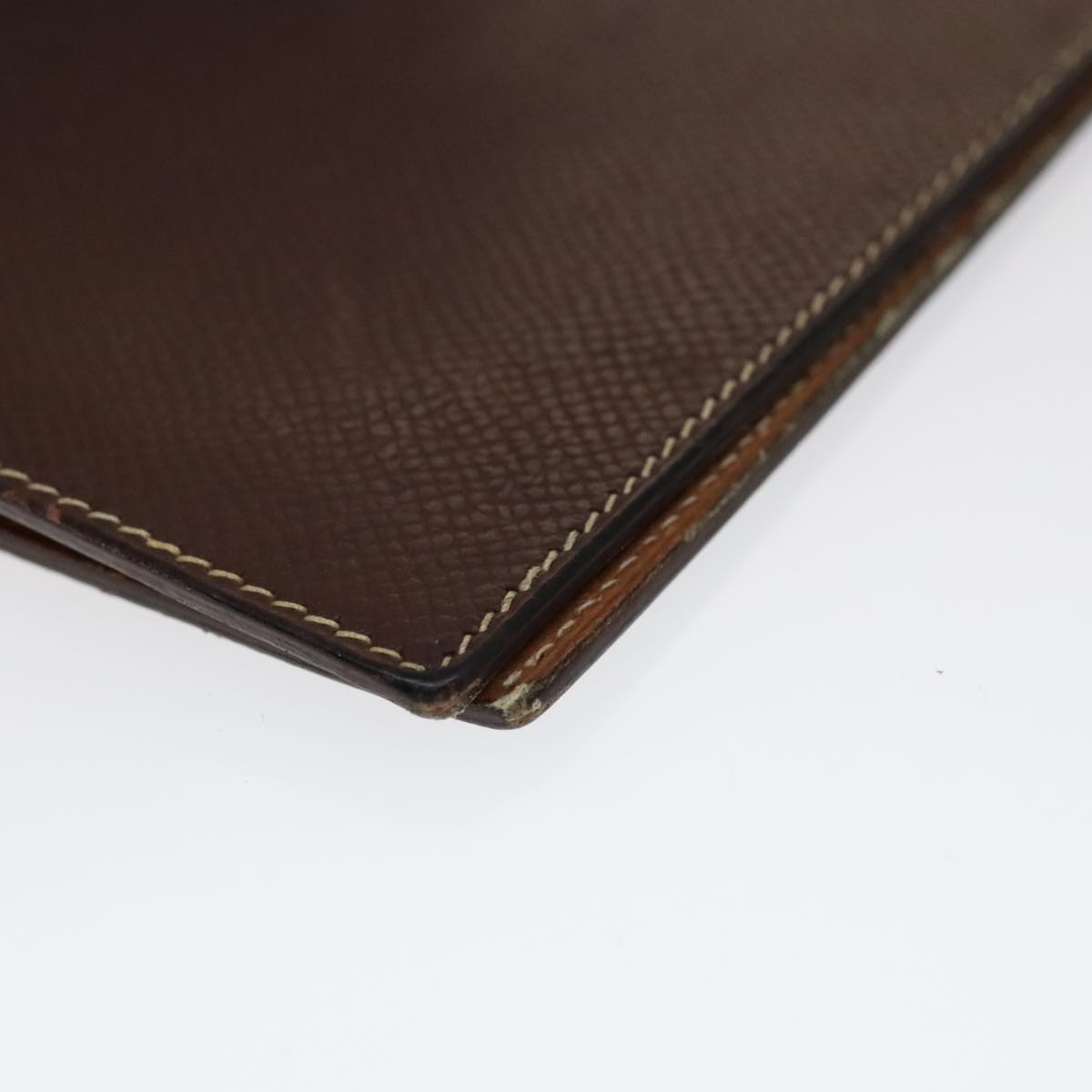 HERMES Day Planner Cover Leather 3Set Black Brown gray Auth bs21520