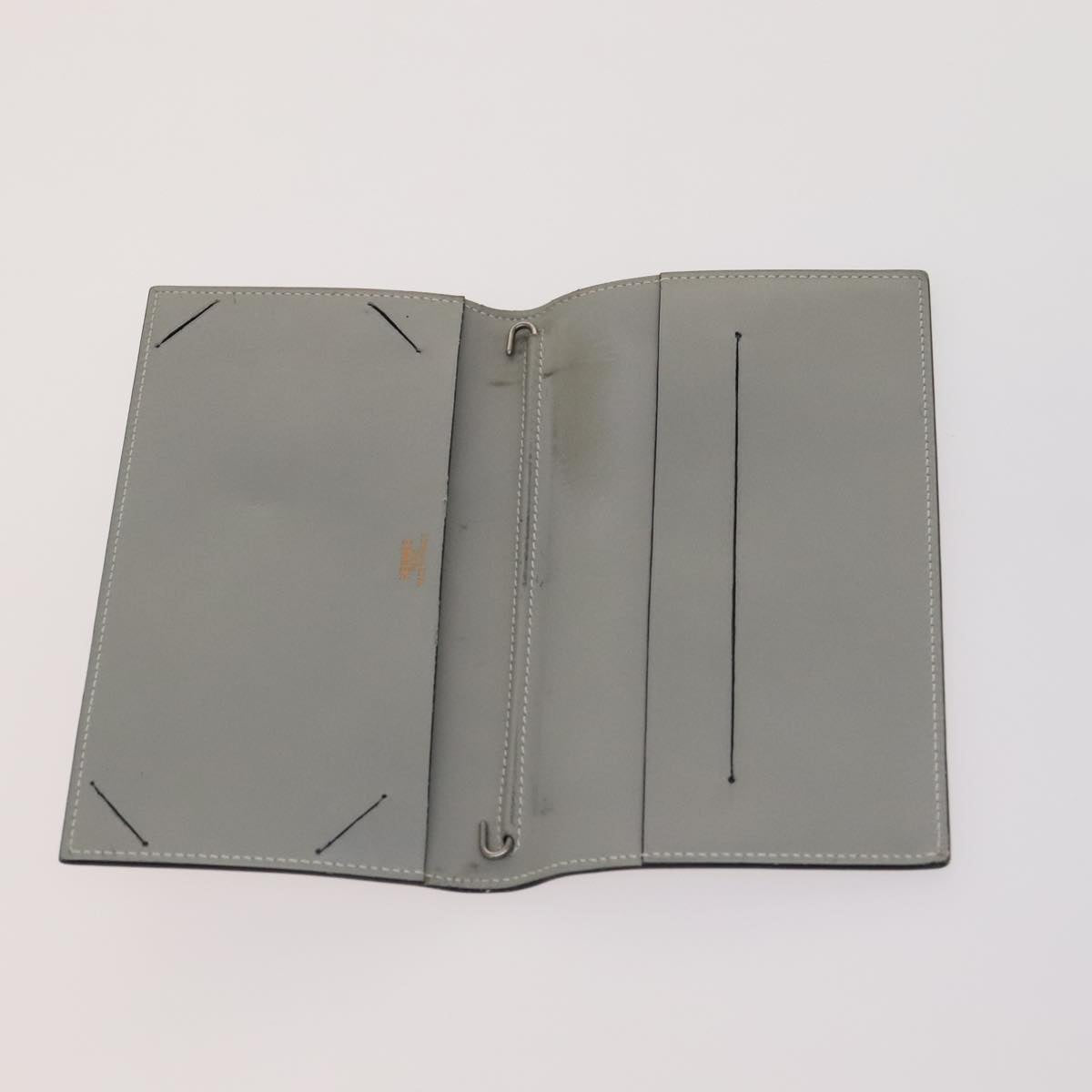 HERMES Day Planner Cover Leather 3Set Black Brown gray Auth bs21520