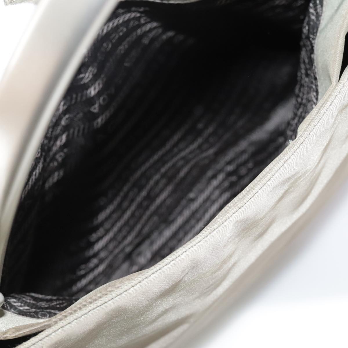 PRADA Shoulder Bag Nylon Khaki Auth bs21541