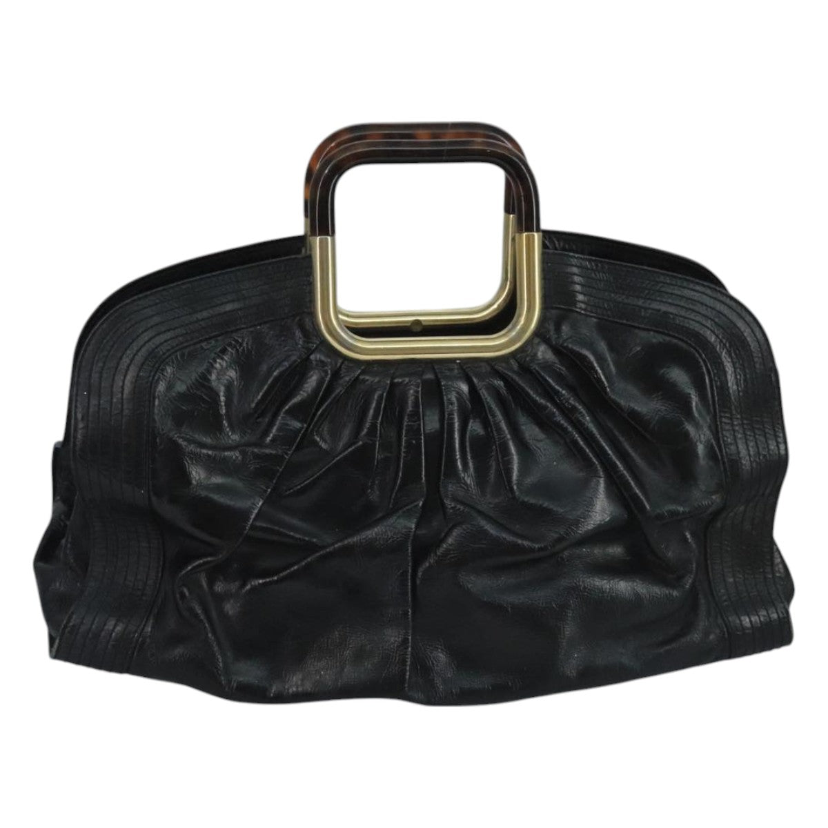 BALLY Hand Bag Patent leather Black Auth bs21553