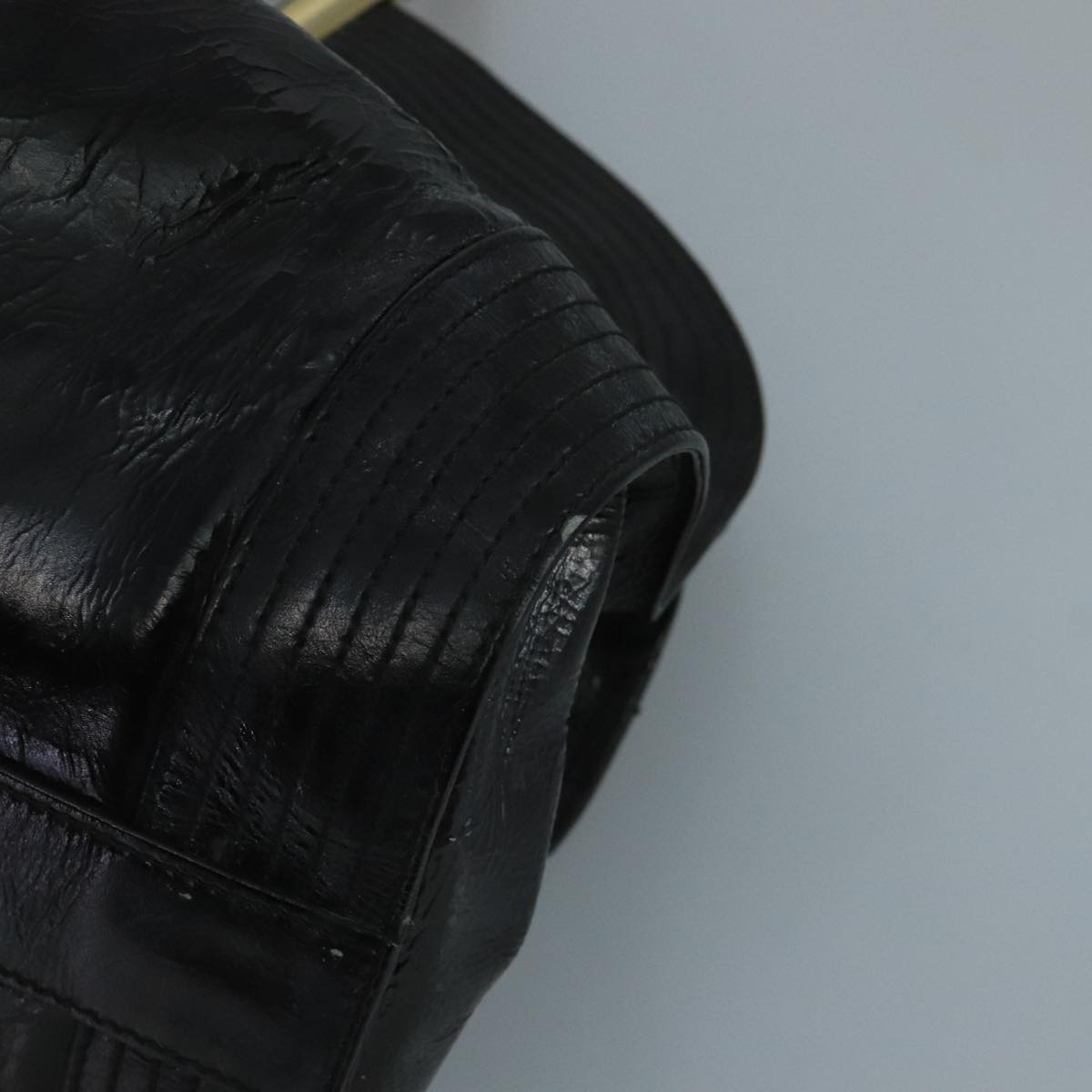 BALLY Hand Bag Patent leather Black Auth bs21553