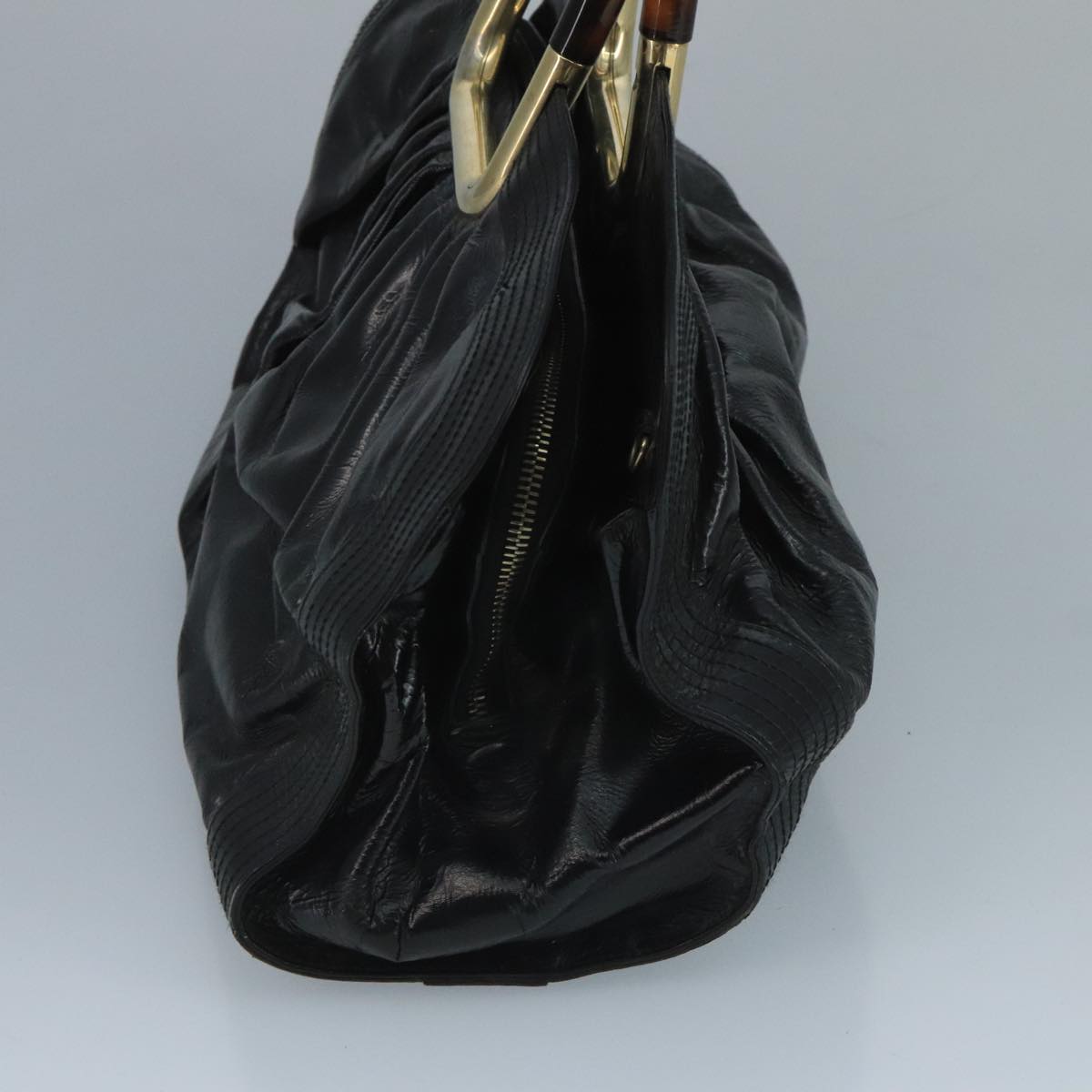 BALLY Hand Bag Patent leather Black Auth bs21553