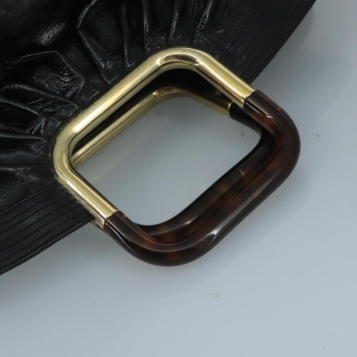 BALLY Hand Bag Patent leather Black Auth bs21553