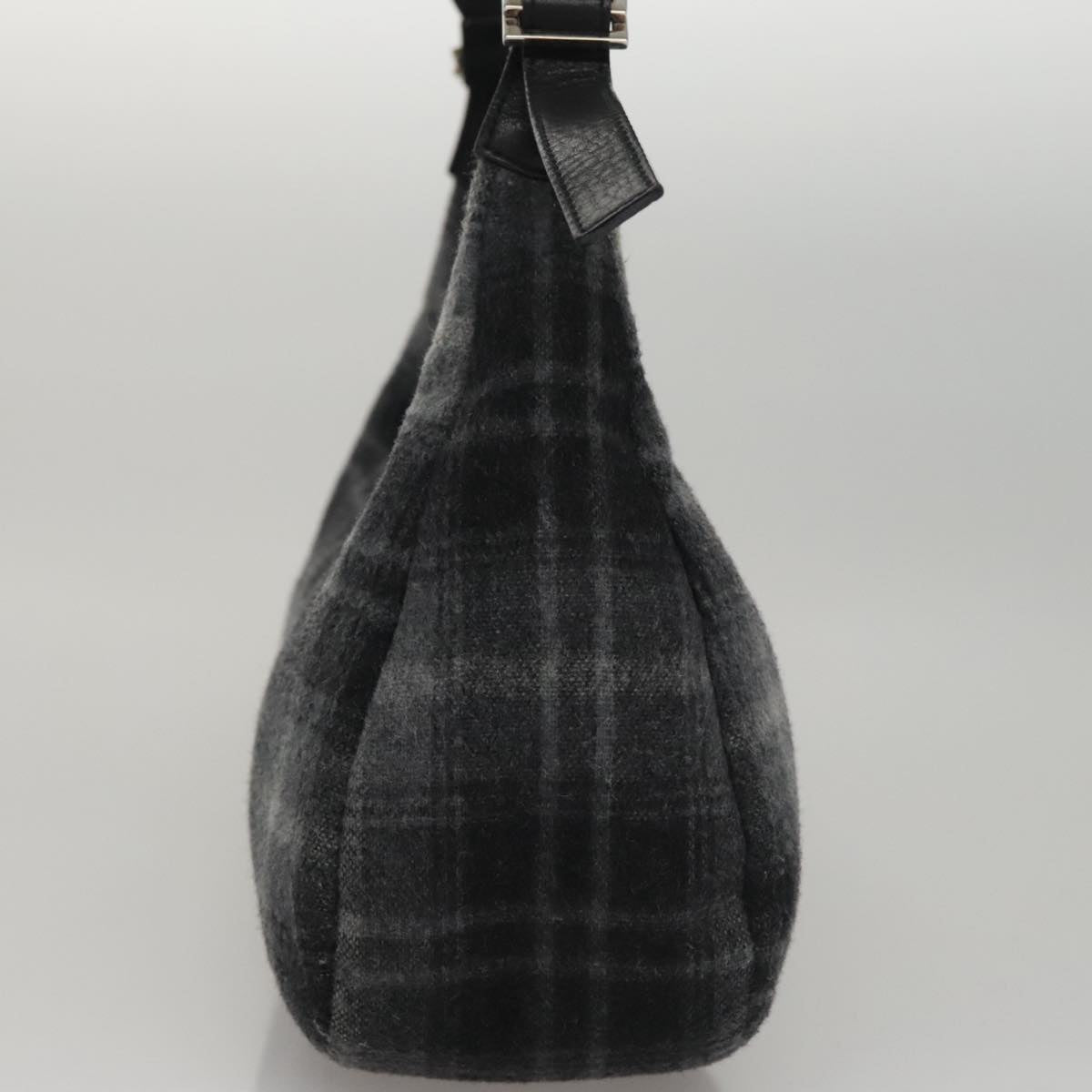 Salvatore Ferragamo Shoulder Bag Wool Gray Auth bs21555