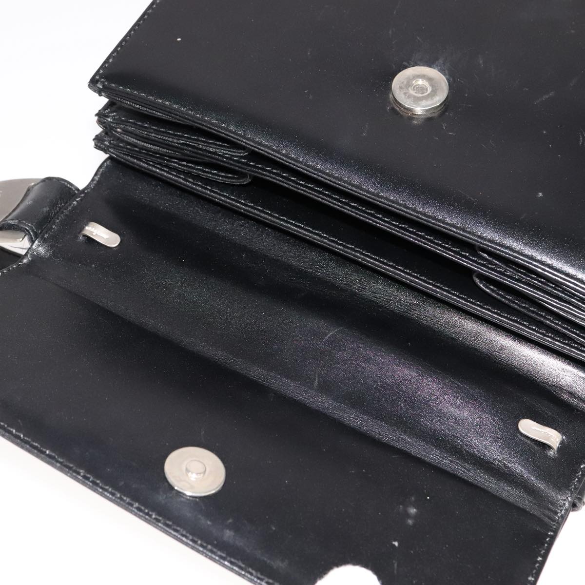 Salvatore Ferragamo Hand Bag Leather 2way Black Auth bs21557