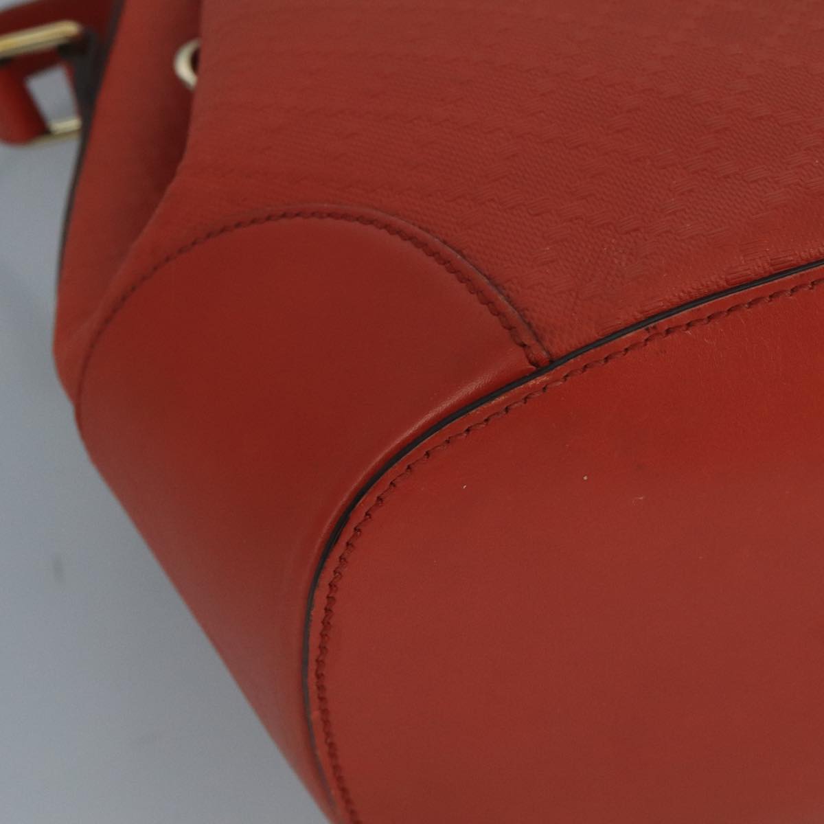 GUCCI Diamante Shoulder Bag Leather Orange Gold 354229 Auth bs21569
