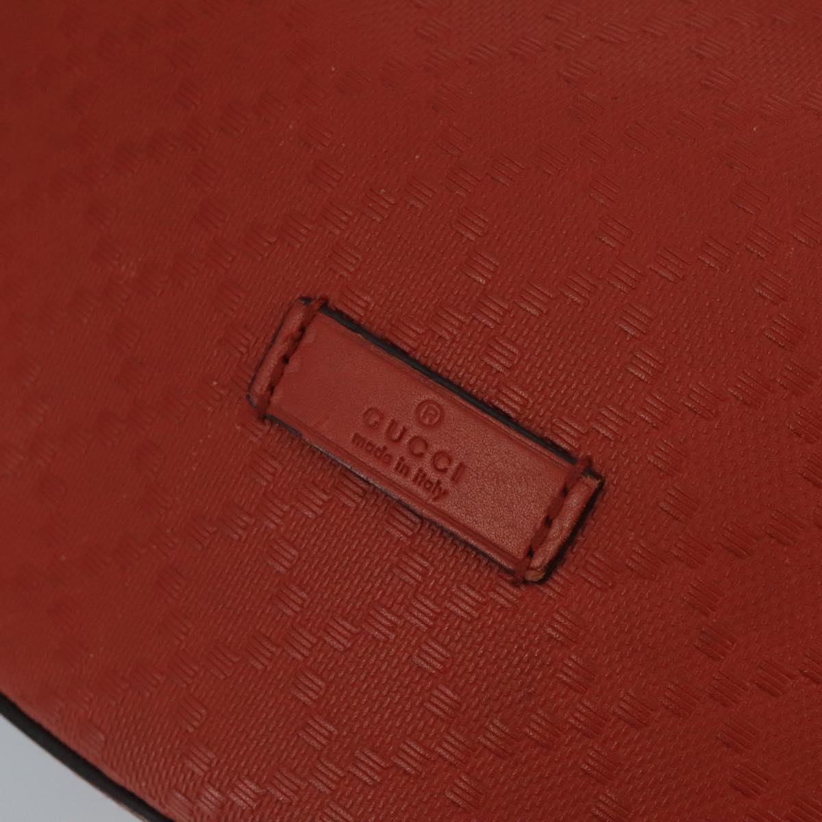 GUCCI Diamante Shoulder Bag Leather Orange Gold 354229 Auth bs21569