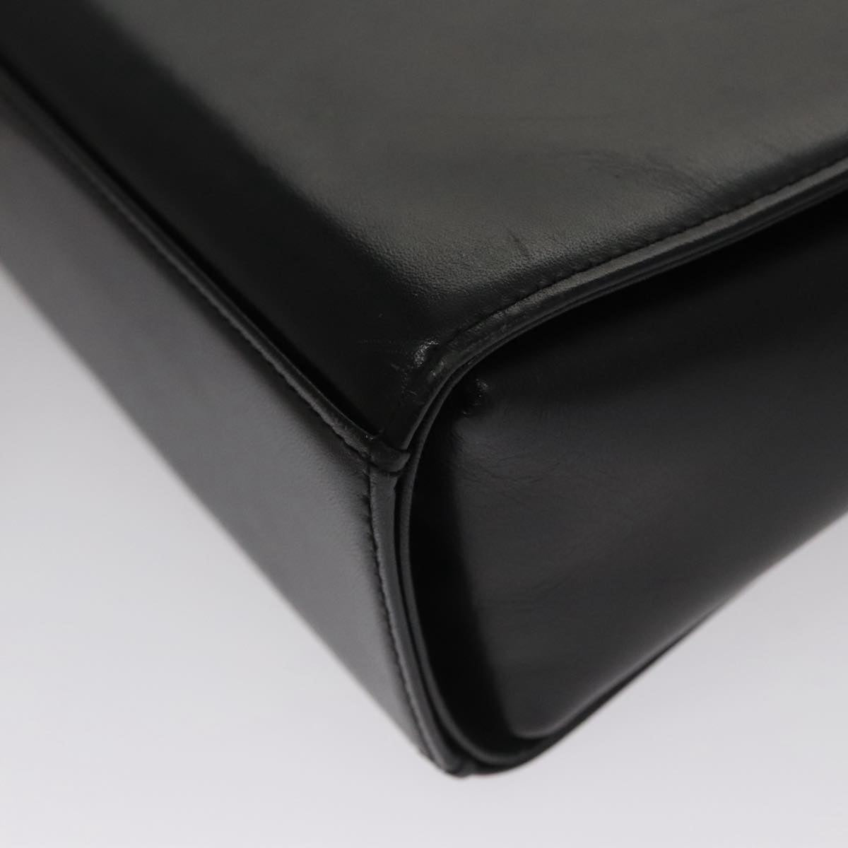 GIVENCHY Hand Bag Leather Black Auth bs21583