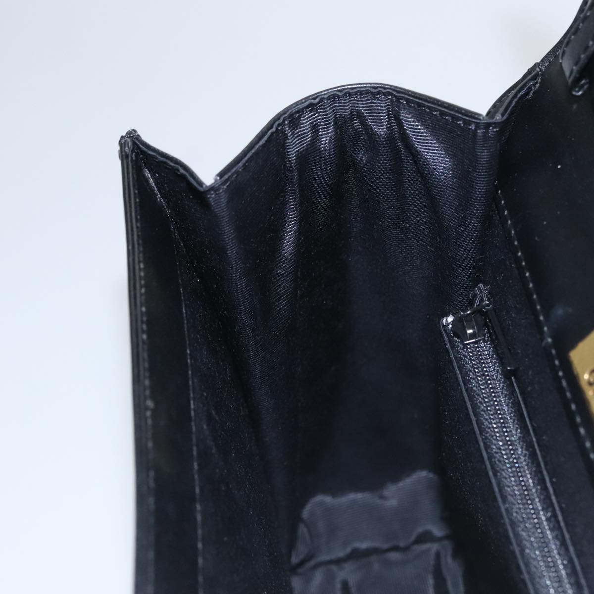 GIVENCHY Hand Bag Leather Black Auth bs21583