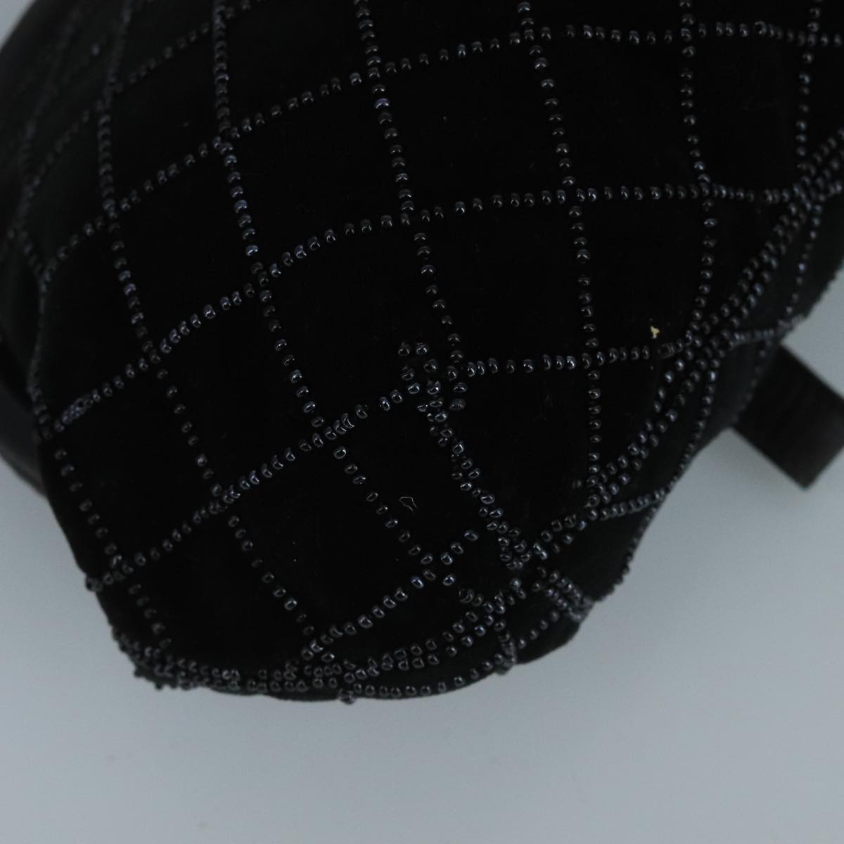 BALLY Chain Shoulder Bag Velor Black Auth bs21591