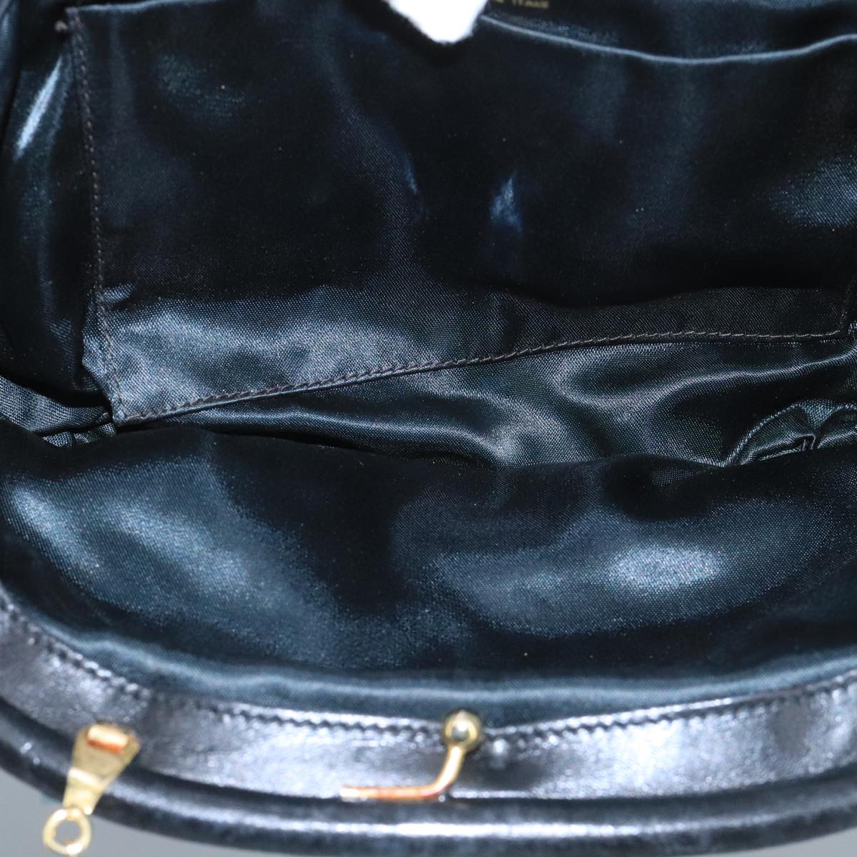 BALLY Chain Shoulder Bag Velor Black Auth bs21591