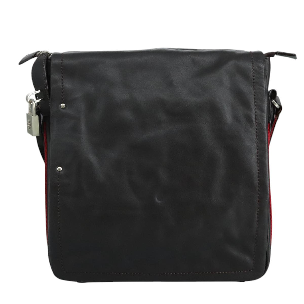 BALLY Shoulder Bag Leather Brown Auth bs21592