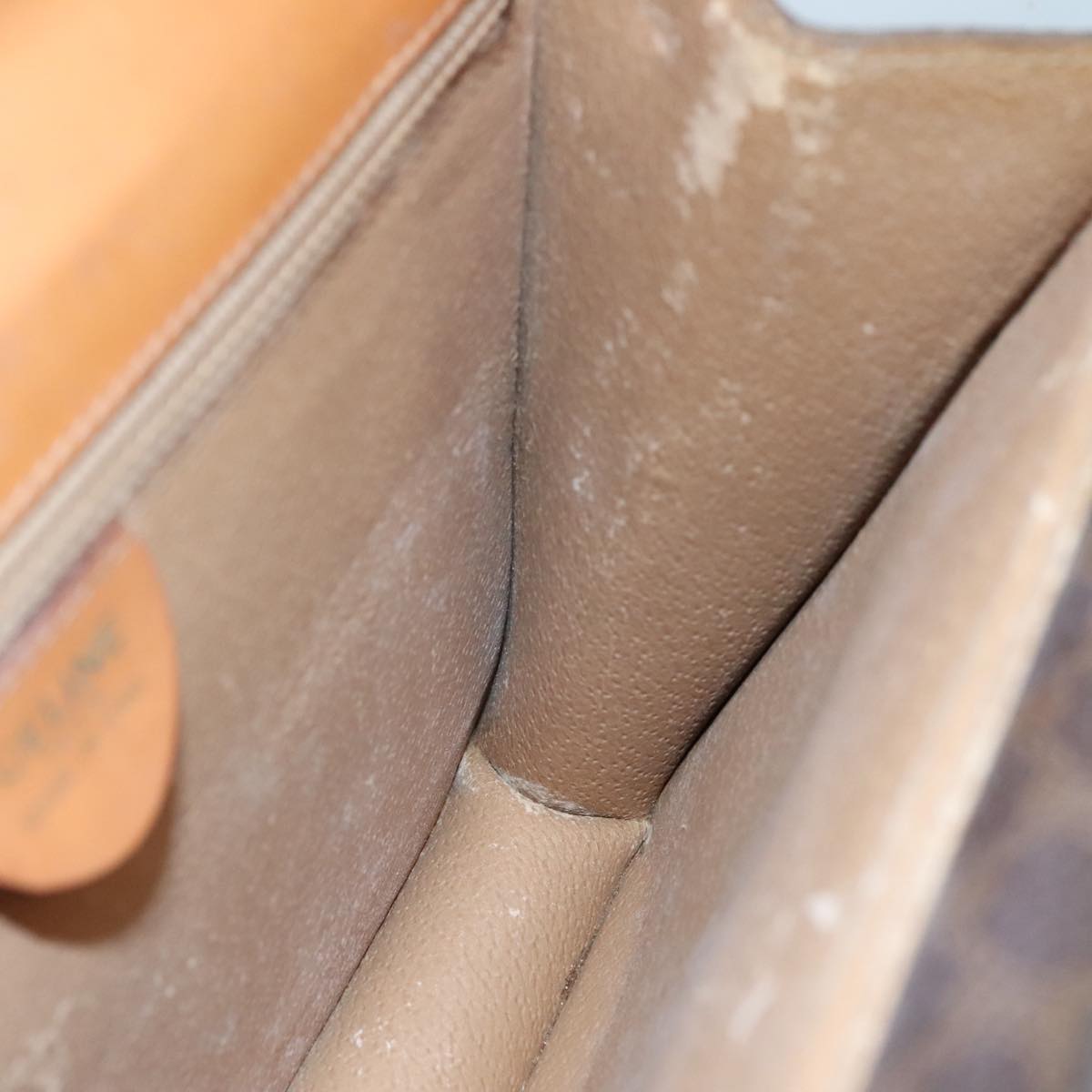 CELINE Macadam Canvas Hand Bag PVC Leather Brown Auth bs21604