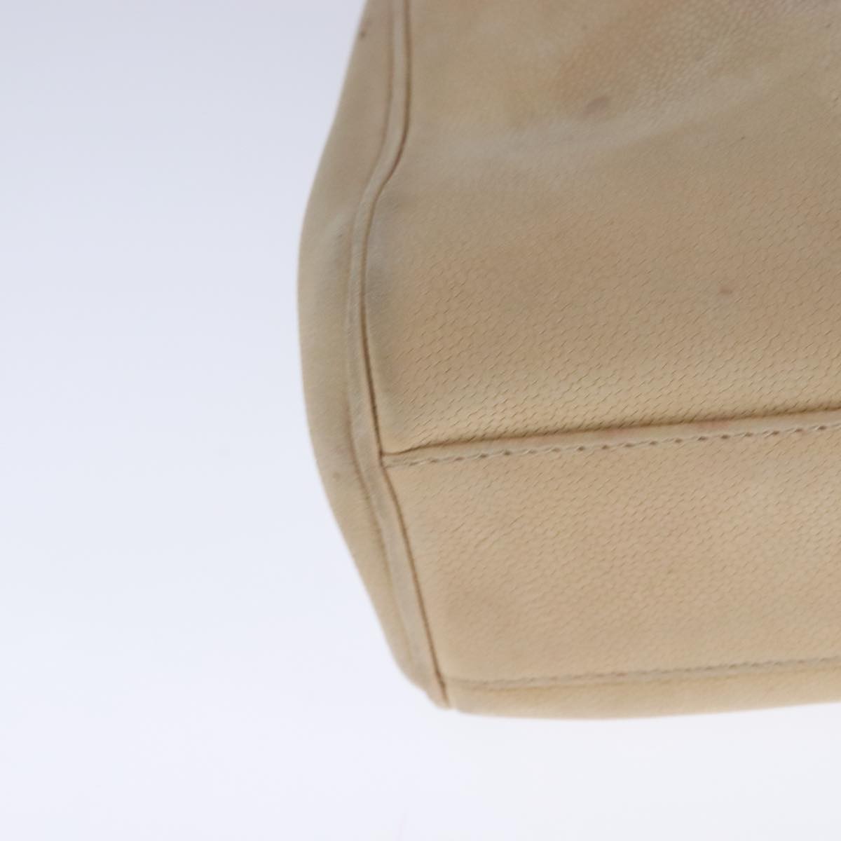 CELINE Shoulder Bag Leather Beige Auth bs21606