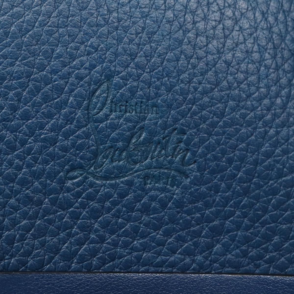 Christian Louboutin Hand Bag Leather Blue Auth bs21607