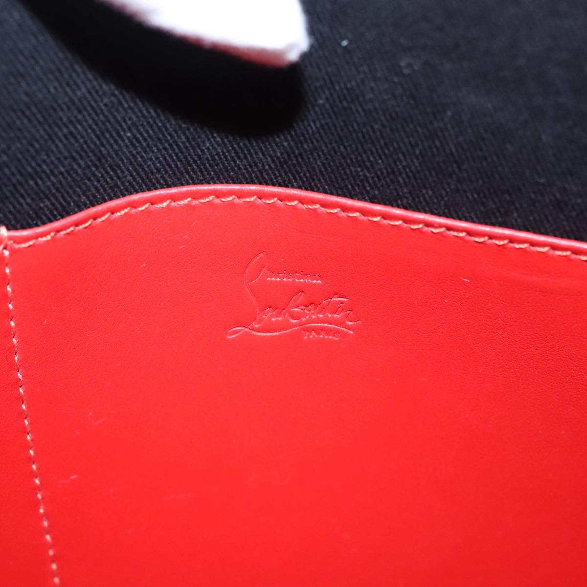 Christian Louboutin Hand Bag Leather Blue Auth bs21607