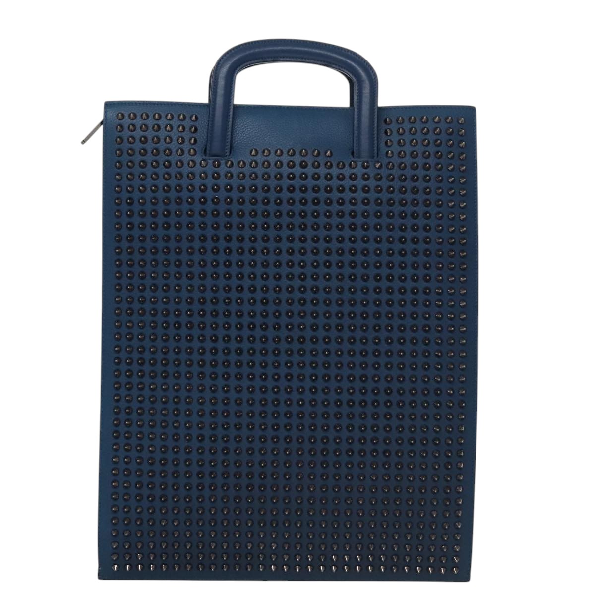 Christian Louboutin Hand Bag Leather Blue Auth bs21607