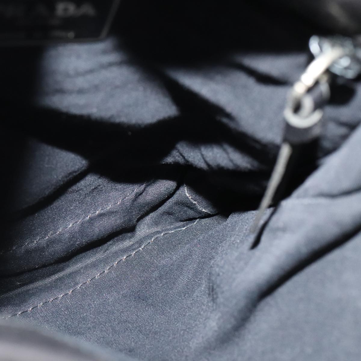 PRADA Shoulder Bag Leather Black Auth bs21614