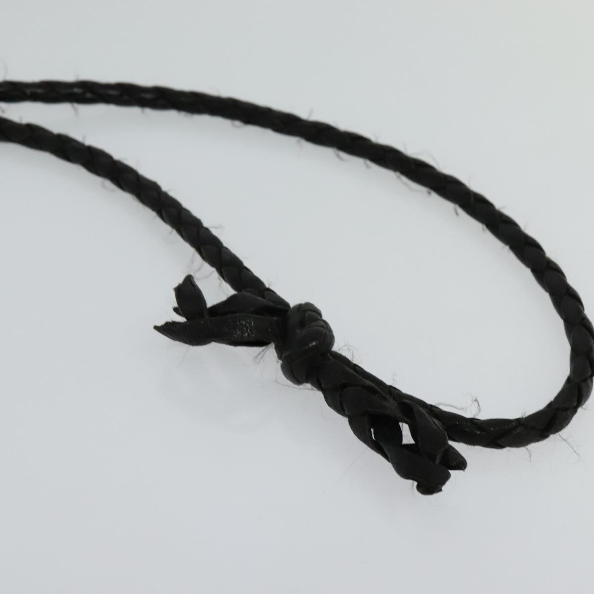 PRADA Shoulder Bag Leather Black Auth bs21614